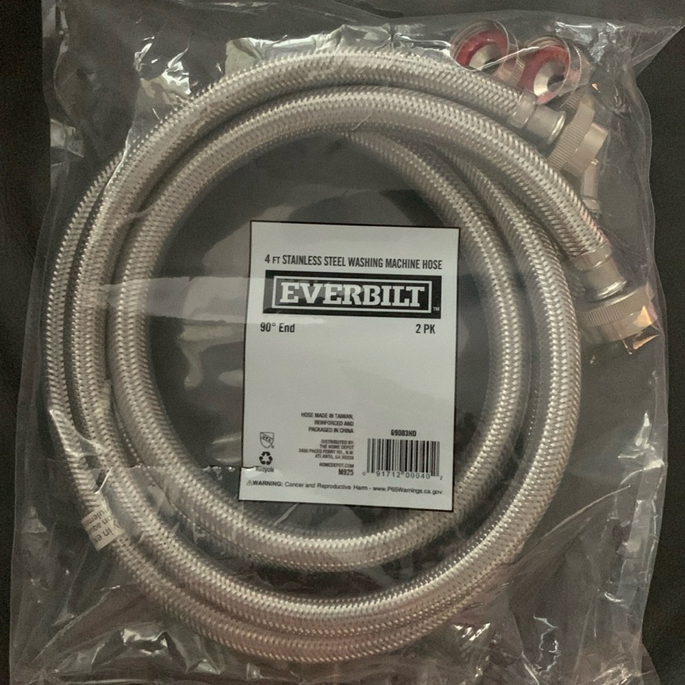 Everbilt 4ft Stainless Steel Washing Machine Hose